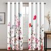 2 шт очаровательные шторы с цветочным принтом бабочки цветочные шторы для спальни гостиной кухни оконные шторы люверсы верхний кортин