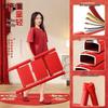 Four-Step Portable A-Frame Household Ladder - Red, Multifunctional & Foldable for Housewarming Gifts