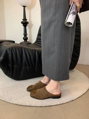 Обувь женская 2024 года, лоферы, низкие тапочки, повседневные, роскошные, новые, на каблуках-копышках, шлепанцы, ткань, шитье, весенние, резиновые тапочки