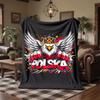 Poland Print Flannel Blanket Soft Warm Sofa Bed Throw Blanket For Home Office Bedroom