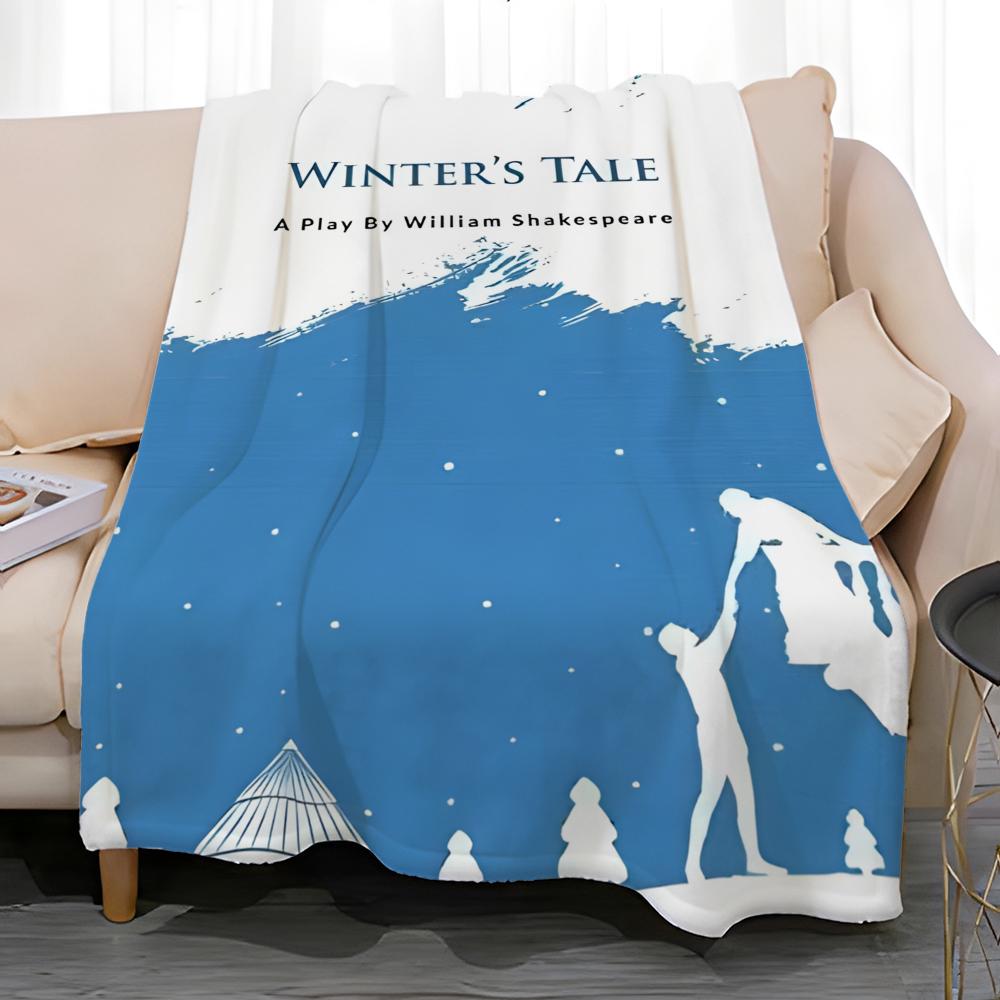 literary work The Winters Tale Throw Soft Coral Fleece Blanket 310gsm Fluffy Warm Throw for Sofa Bed Couch Bedroom Decor