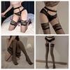 [aninako] Garter Stockings Desire Stockings Above the Knee Ladies Knee High Non-slip Stockings Black Knee High Socks Elasticity Transparency Commute