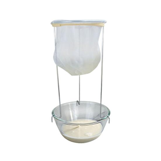 Подставка для сита для желе из нержавеющей стали с нейлоновым многоразовым фильтр-мешком, стабильный треугольный дизайн, держатель кухонного фильтра