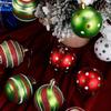 12pcs Plastic Electroplated Hanging Balls 6cm Xmas Tree Pendants  Holiday Party Ornament