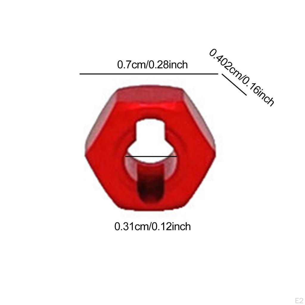 4 Pieces 7mm Hex Wheel Hub Adapter,Metal Sturdy Replacement,Compact Accessories RC Car Upgrade Part