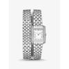 Женские часы Michael Kors Petite Emery Pavé с серебристым покрытием, двойной ремешок MK4834
