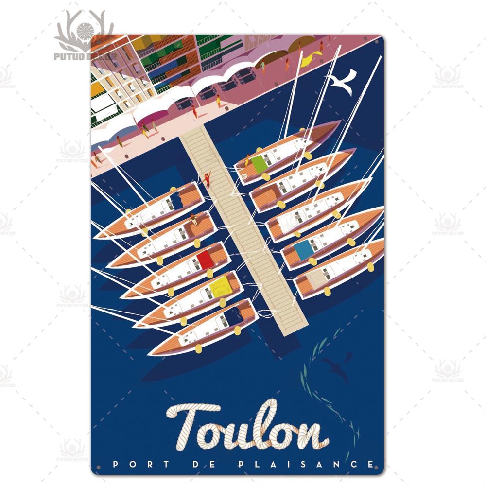 Decor Travel Tin Sign Plaque Metal Plate Vintage Wall Art Poster for Home Living Room Beach House Iron Painting