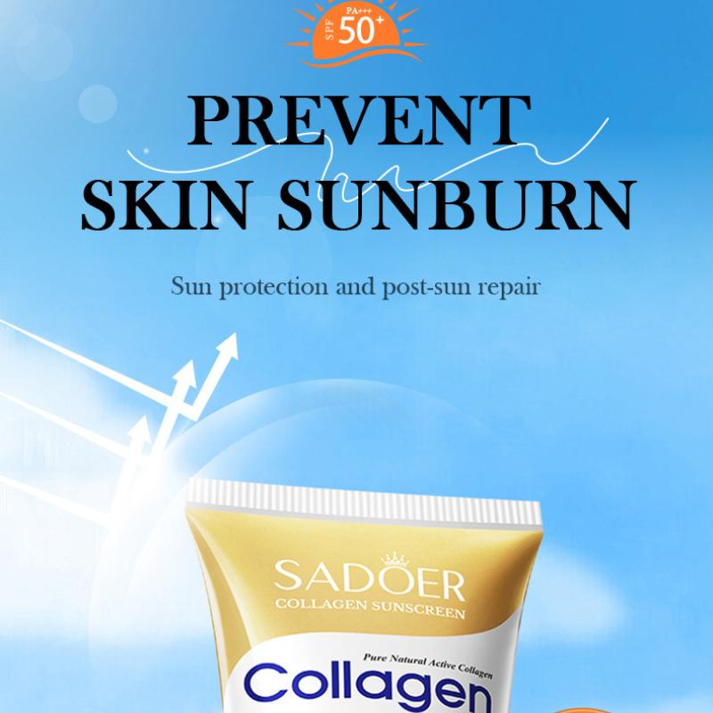 Солнцезащитный крем с коллагеном и отбеливающим эффектом SADOER Anti-Wrinkle Anti-UV Sunscreen