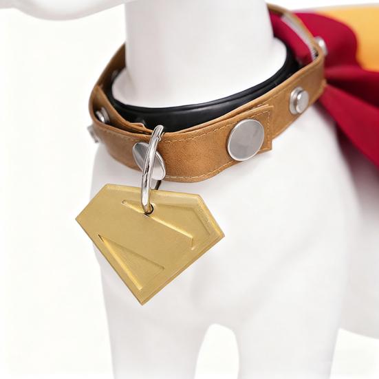 Superhero Dog Costume Set Superhero Cape with Collar ID Tag Pets Cosplay Outfit for Dogs Cats Fun Role Play Costume Party