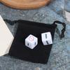 2Pcs Fun Acrylic Dice Love Sexy Dice Sex Dice Erotic Dice With Velvet Dice Bag