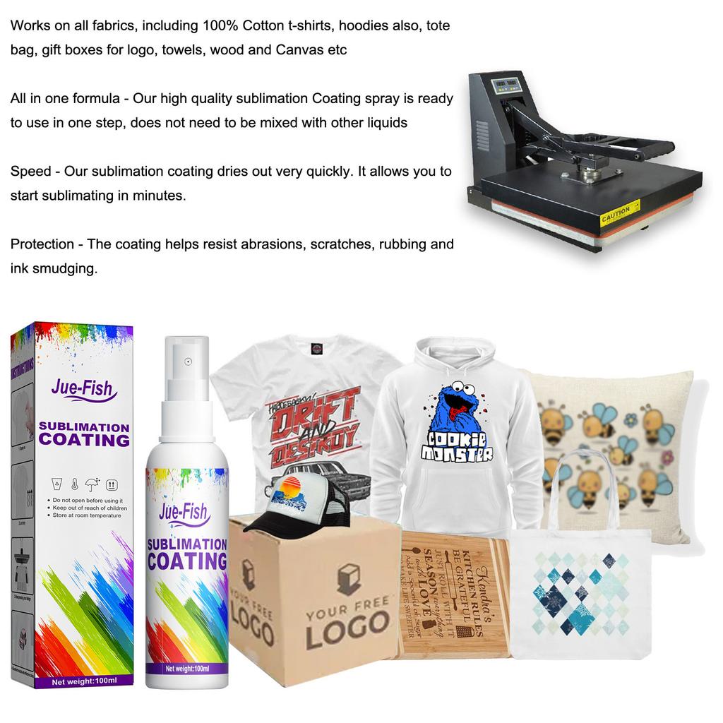 Sublimation Coating Spray Clothing Hot Stamping Heat Transfer Abrasion And Stain Resistance 100ml