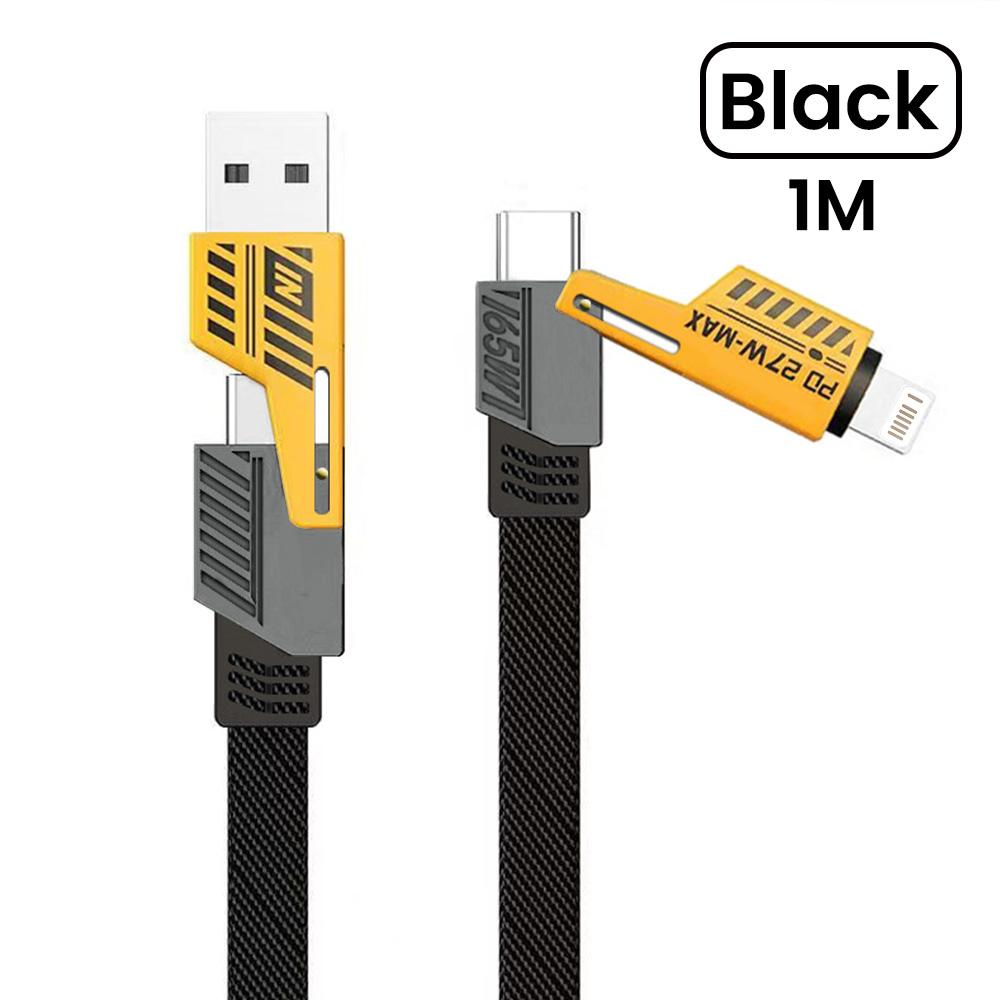 4 в 1 кабель для быстрой зарядки Mecha PD 27 Вт для iPhone 15 Samsung Xiaomi 65 Вт USB Type C Multi Port Quick Charge Wire Line