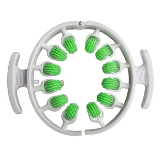 Массажный ролик для ног против целлюлита, лимфодренажный массаж, глубокий массаж тканей бедер, рук, спины и плеч, расслабляющий массаж мышц, с 12 роликами.