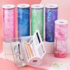 Quicksand Multifunction Cylindrical Pencil Box Case School Stationery Pen Holder Calculator