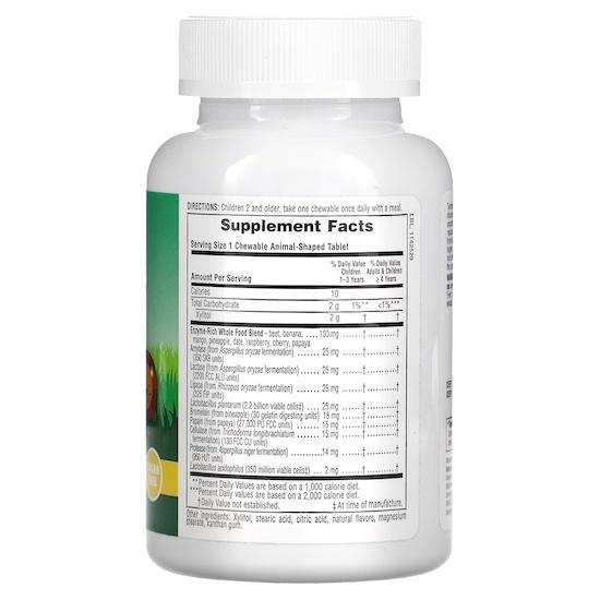 Nature's Plus Source of Life, Animal Parade, Children's Chewable Tummy Zyme, Natural Tropical Fruit Flavor, 90 Animals