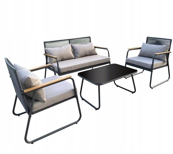 Garden Furniture Set with 2 Armchairs and Table, Sofa