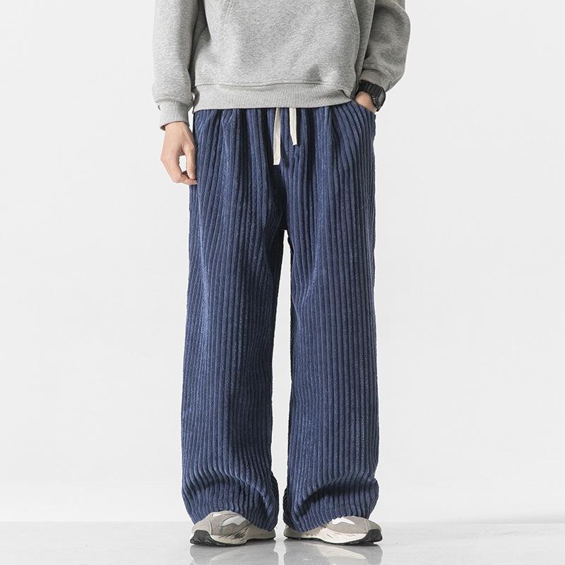 Autumn and Winter Large Size Japanese Retro Men's and Women's Casual Pants Straight-leg Pants Wide-leg Pants