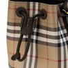 Burberry Vintage Check Drawstring Bucket Bag Beige Leather Casual 81004881