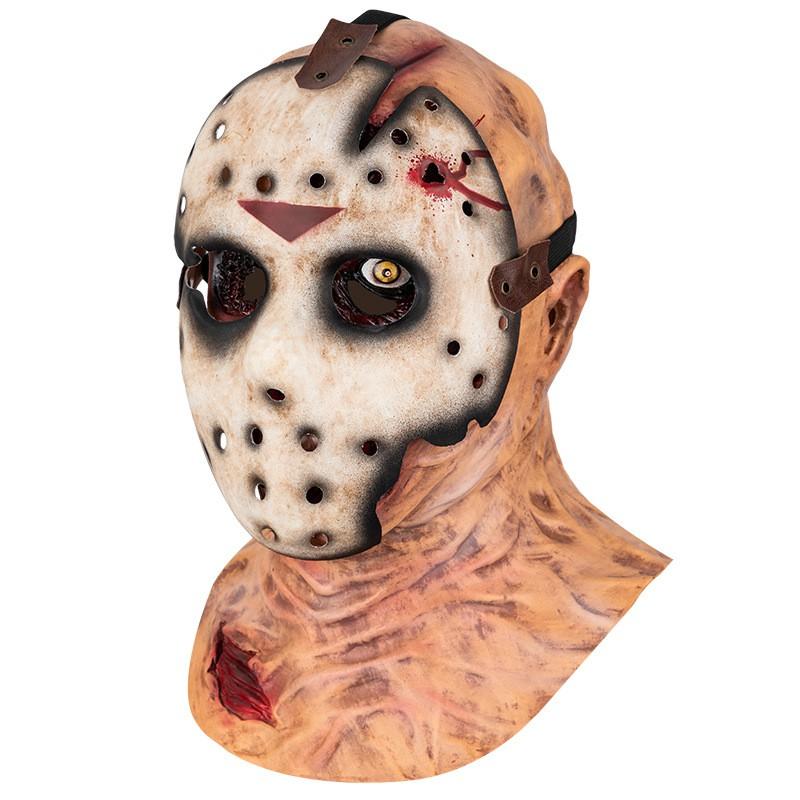 Halloween Mask Jason Voorhees Latex Headcover 13th Friday Cosplay Party Costume