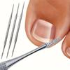 Professional Stainless Steel Nail File Dual-Headed Toenail Cleaner Pedicure Tools For Toenail Dirt Removal