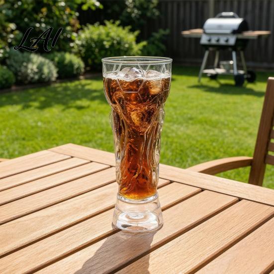Beer Mug For Football Fans Trophy Plastic Cup Soccer Game Day Pint Clear for Party Large Capacity Reusable Sports Party Drinkware Lager