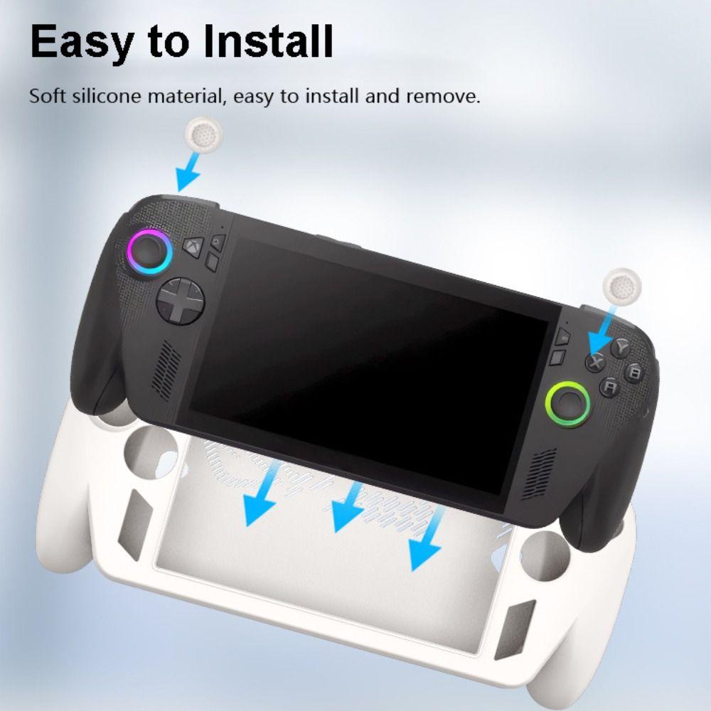 Silicone Handheld Game Console Case Soft Shockproof Protective Cover Anti Slip Ergonomic Host Shell for ROG Xbox ally X