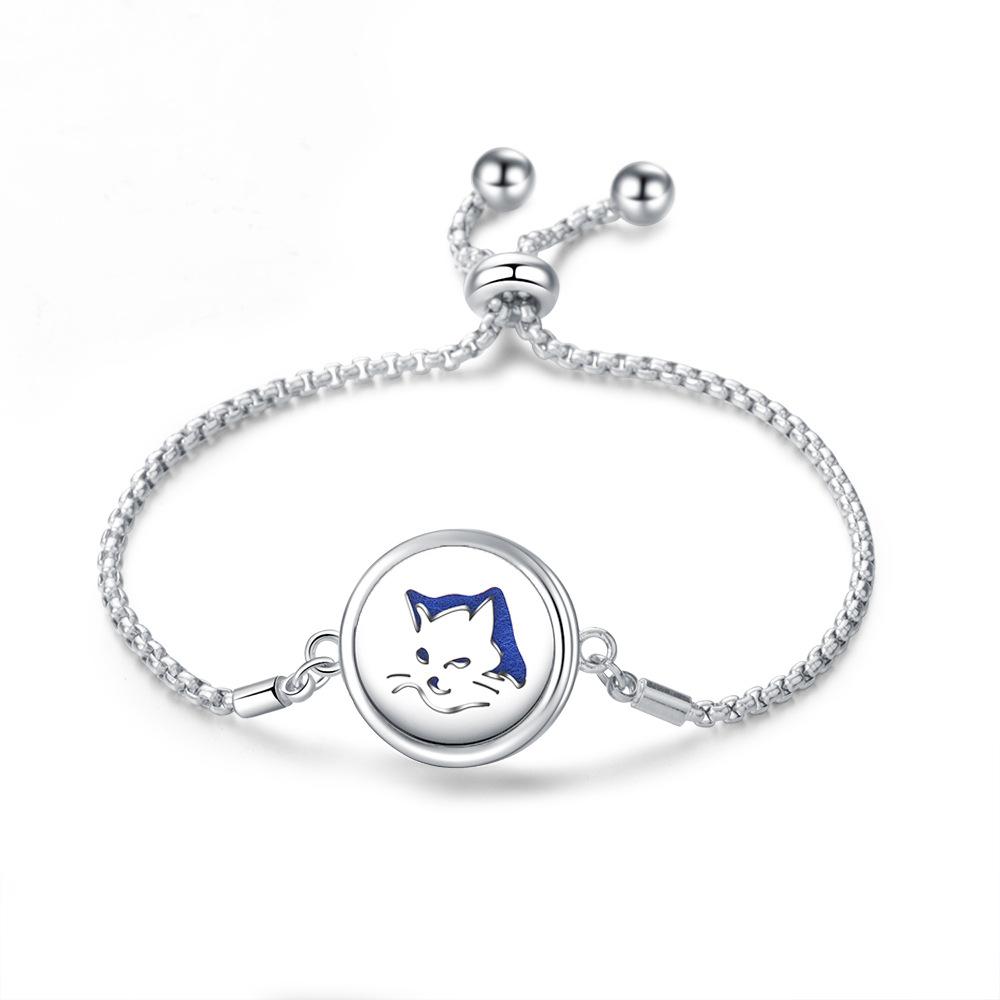 Модный магнитный браслет из нержавеющей стали для ароматерапии