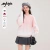 MJ STYLE Women's Plush Gradient Crew Neck Sweater