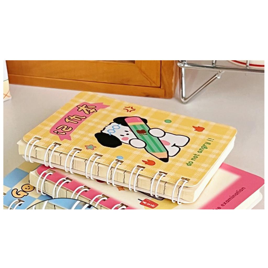 Мини-блокнот на спирали с рисунком милой собаки, карманный дневник, ежедневник для студентов