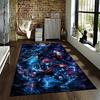 "Dark-Themed Cartoon Characters Carpet with Fantasy Elements Design" Suitable for use as an anti-slip for living room bedroom sofas