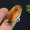 Citrine Gemstone 925 Sterling Silver Gift Jewelry Ring Size 8