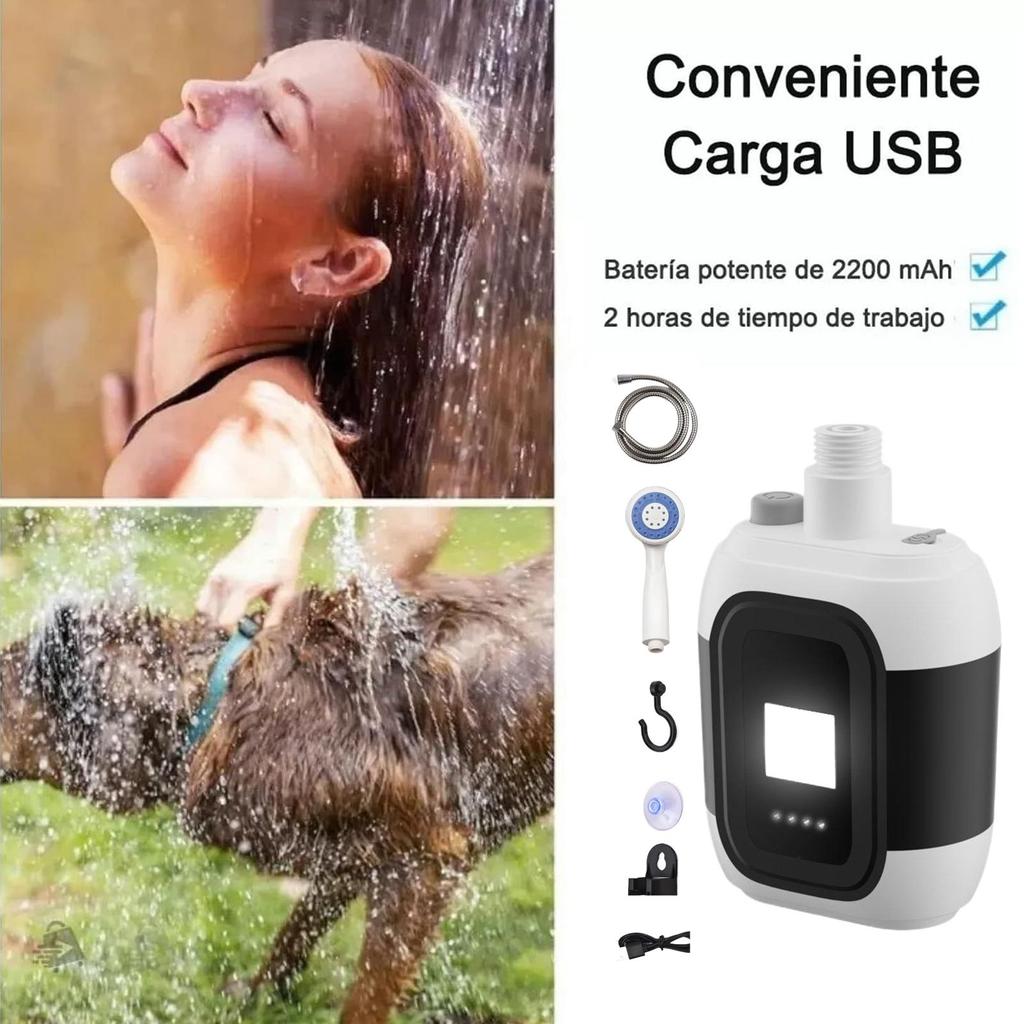 Портативный кемпинговый душ, уличный USB-перезаряжаемый электрический насос для душа для кемпинга, мойки автомобилей, садоводства, чистки домашних животных
