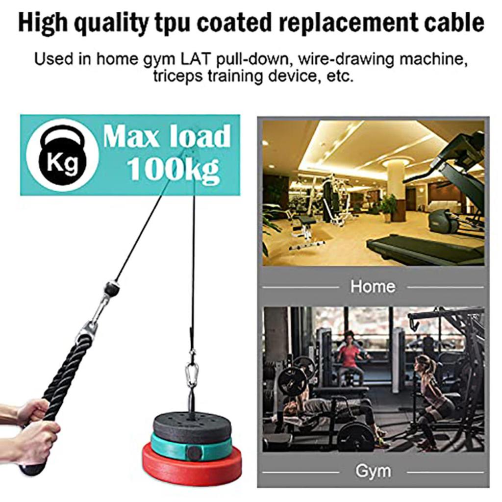 Gym Wire Rope Fitness Cable Pulley Machine System Heavy Duty Steel Rope for Home GymPulldown Lift Load Workout