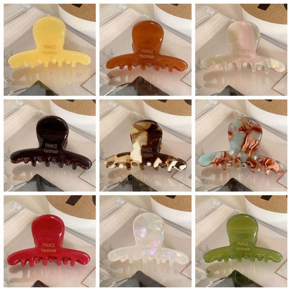 Korean Style Small Shark Clip Colorful Acetic Acid Side Clip Cute Acetic Acid Hair Claw  Children