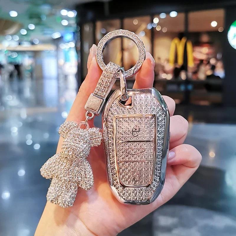 Key Case for Car Car keychain for Peugeot 408 keycase 3008 308s 508l 4008 2008 5008 301 keycover keyshell Keychain Car buckle