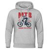 Mtb Keep Moving It With Passion Born To Cycling Hoodie For Menautumn Fur-Linerhoody Oversize Sweatshirt Top