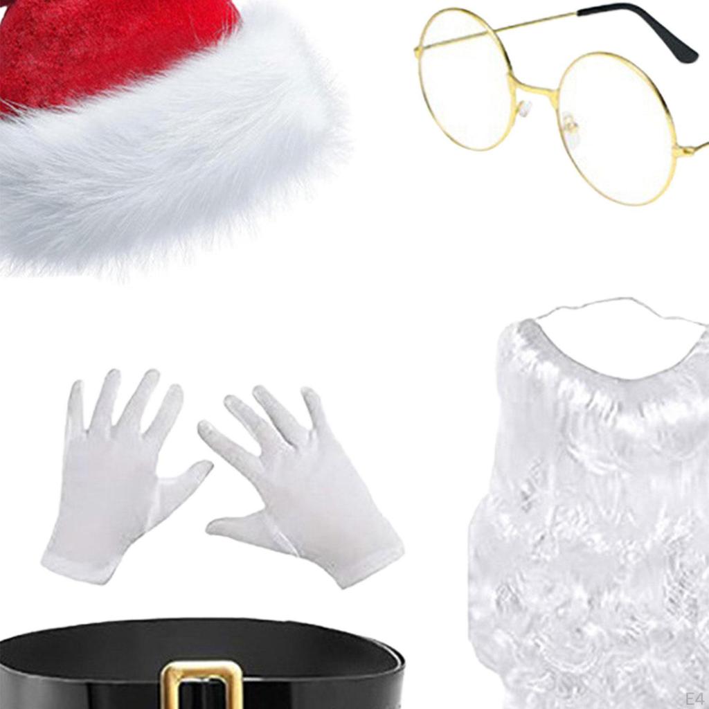 Рождественский костюм с бородой и шляпой для праздничных мероприятий