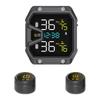 Motorbike Tyre Pressure Temperature Alarm with 2 Sensors Wireless Tire Pressure Monitoring System for Two Wheeled Motorcycle