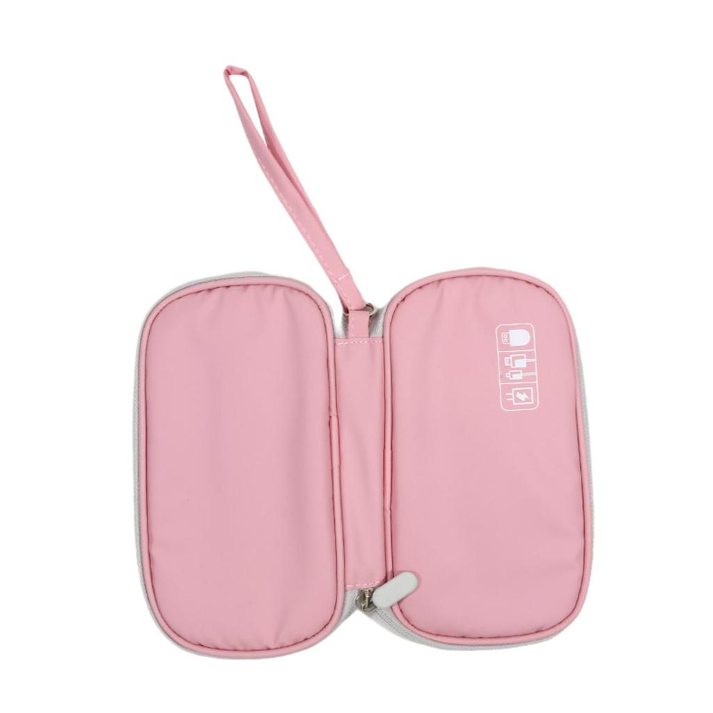 Portable Solid Color Travel Portable Digital Product Storage Bag USB Data Cable Manager Earphones Mobile Power Storage Bag