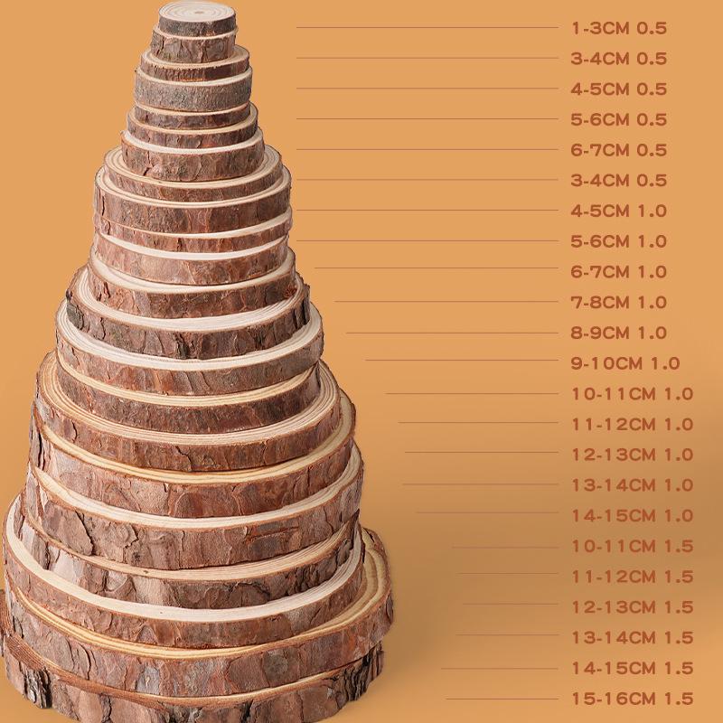 Круглые спилы сосновой древесины для детского DIY-рисования, граффити и рождественских украшений