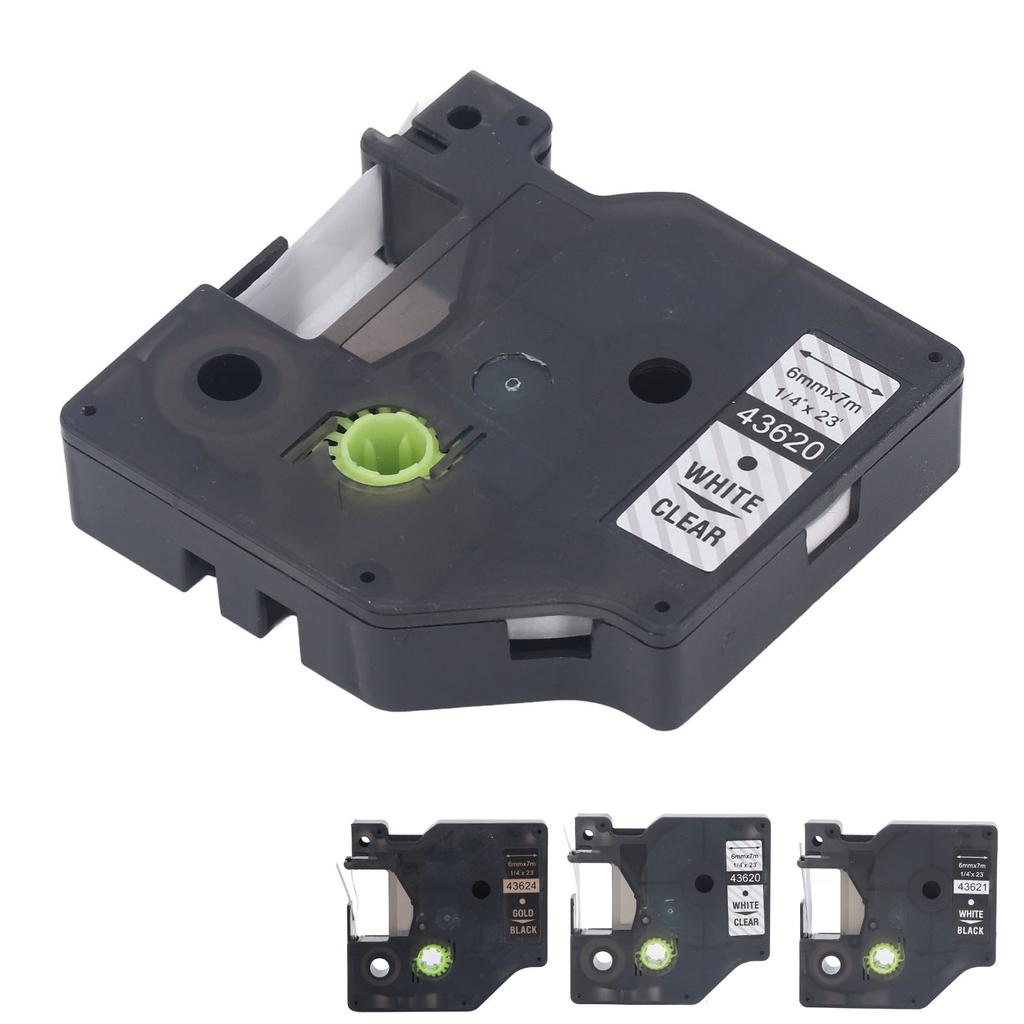 Лента для этикеток шириной 6 мм, длиной 23 фута, водонепроницаемая, маслостойкая, ПЭТ, прозрачная, для этикеток LMPC 16596 L