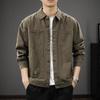 Top Cotton Tooling Jacket Men'S Loose Large Size Casual Lapel Shirt Jacket Tide