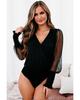 Mesh Surplice Bodysuit