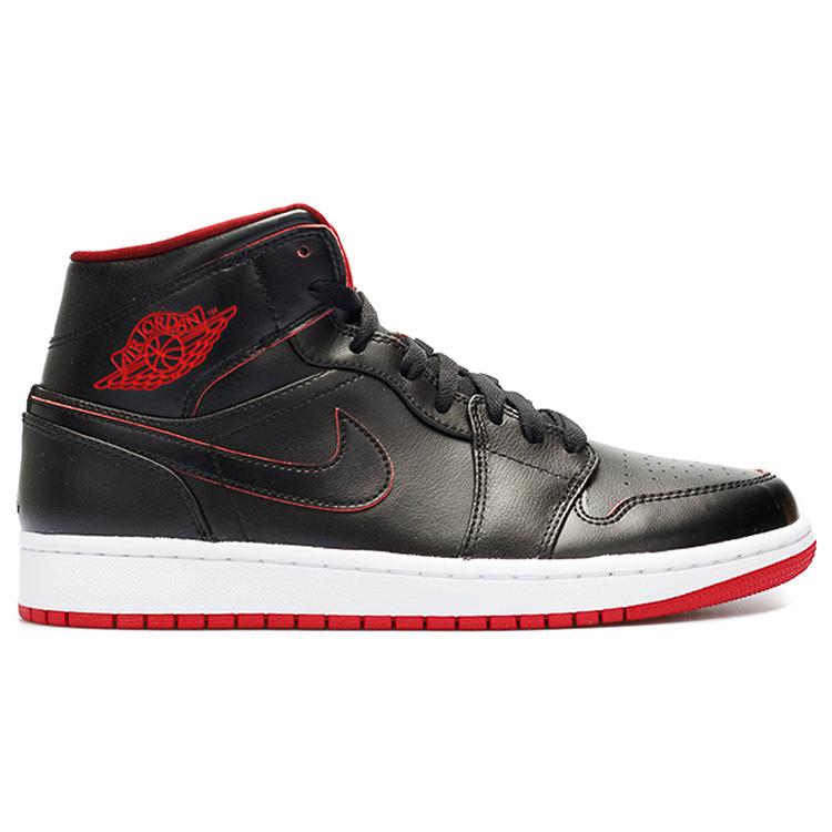 Jordan 1 Ретро Средний Черный Красный Белый 554724-028