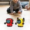 Lovely Plastic 2in1 Gyro Robot Model Kids Game Toy Spinning Top Decoration