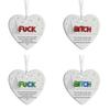 Funny Friendship Christmas Ornament Heart-Shaped Hanging Decoration for Xmas Tree Decor Humorous Gift for Friends