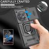 Для OnePlus 12 чехол Slide Push Pull Camera Protect Phone Case для One Plus 12 OnePlus12 5G Magnetic Ring Holder Armor Back Cover