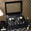 Electric Carbon Fiber Pattern Watch Winder Box - Automatic Rotation for Mechanical Watches