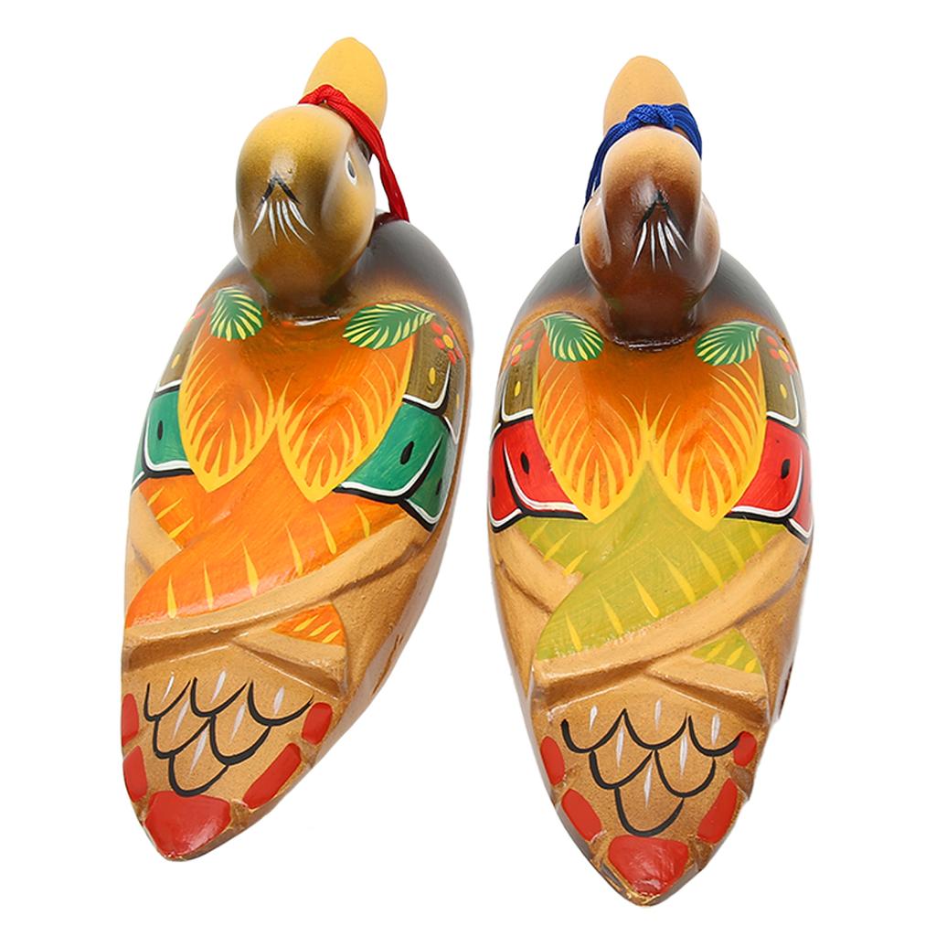 1 пара деревянных украшений в виде утки-мандаринки с краской на водной основе, романтическая водостойкая декоративная утка-мандаринка, офис