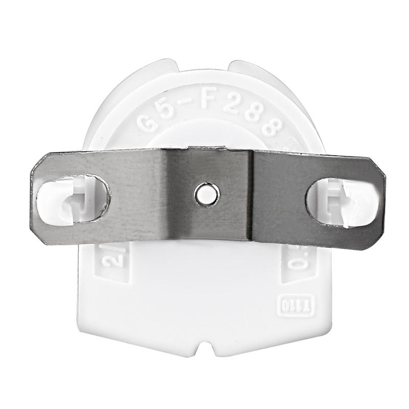 2-10Pcs G5-F288 T5 T8 Fluorescent Light Holder G5 G13 Base Non-Shunted Tombstone Lamp Socket AC 500V 2A for LED Fluorescent Tube
